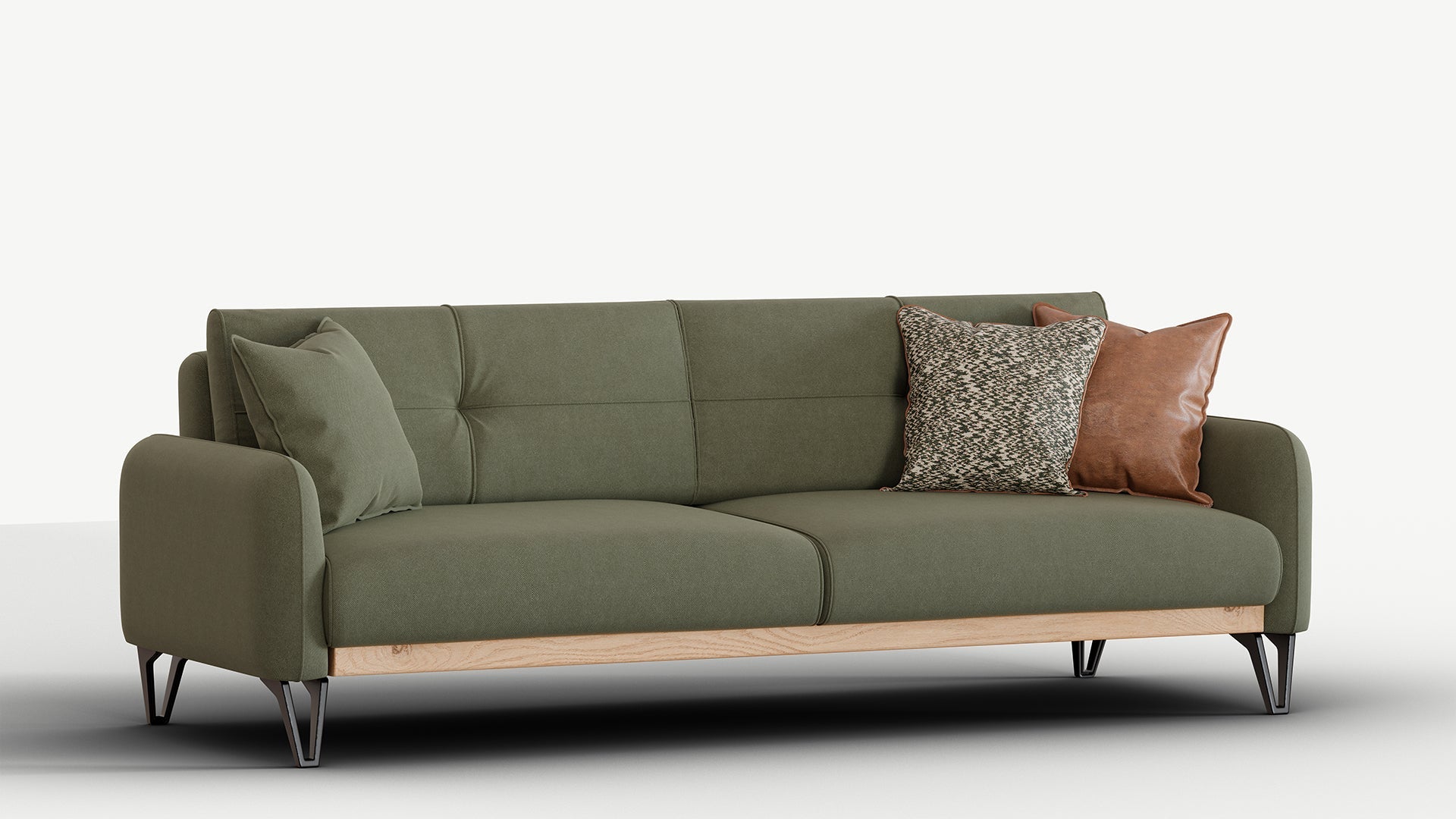 Solid 3 Seater Sofa