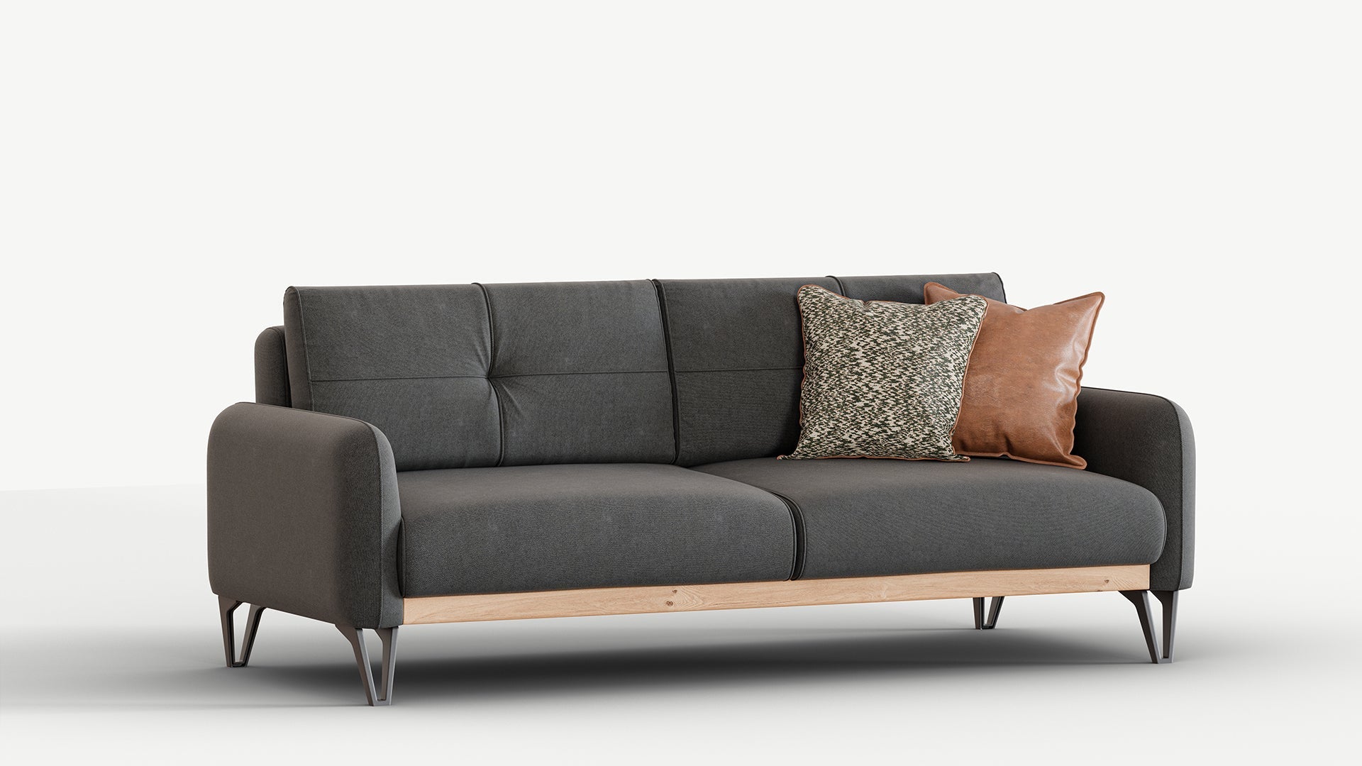 Solid 2 Seater Sofa