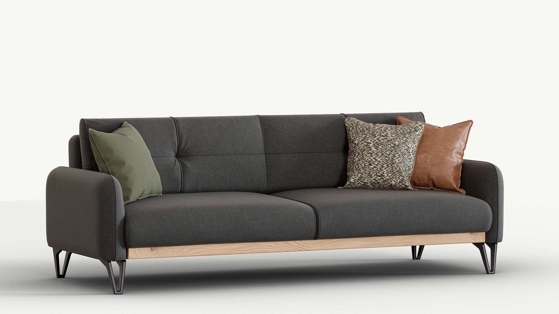 Solid 3 Seater Sofa