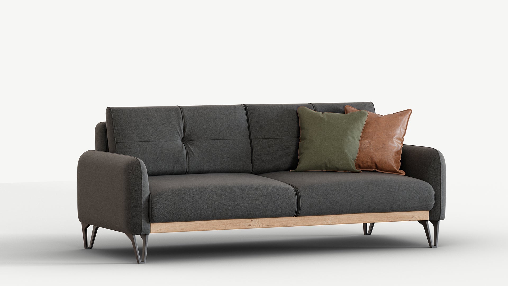 Solid 2 Seater Sofa