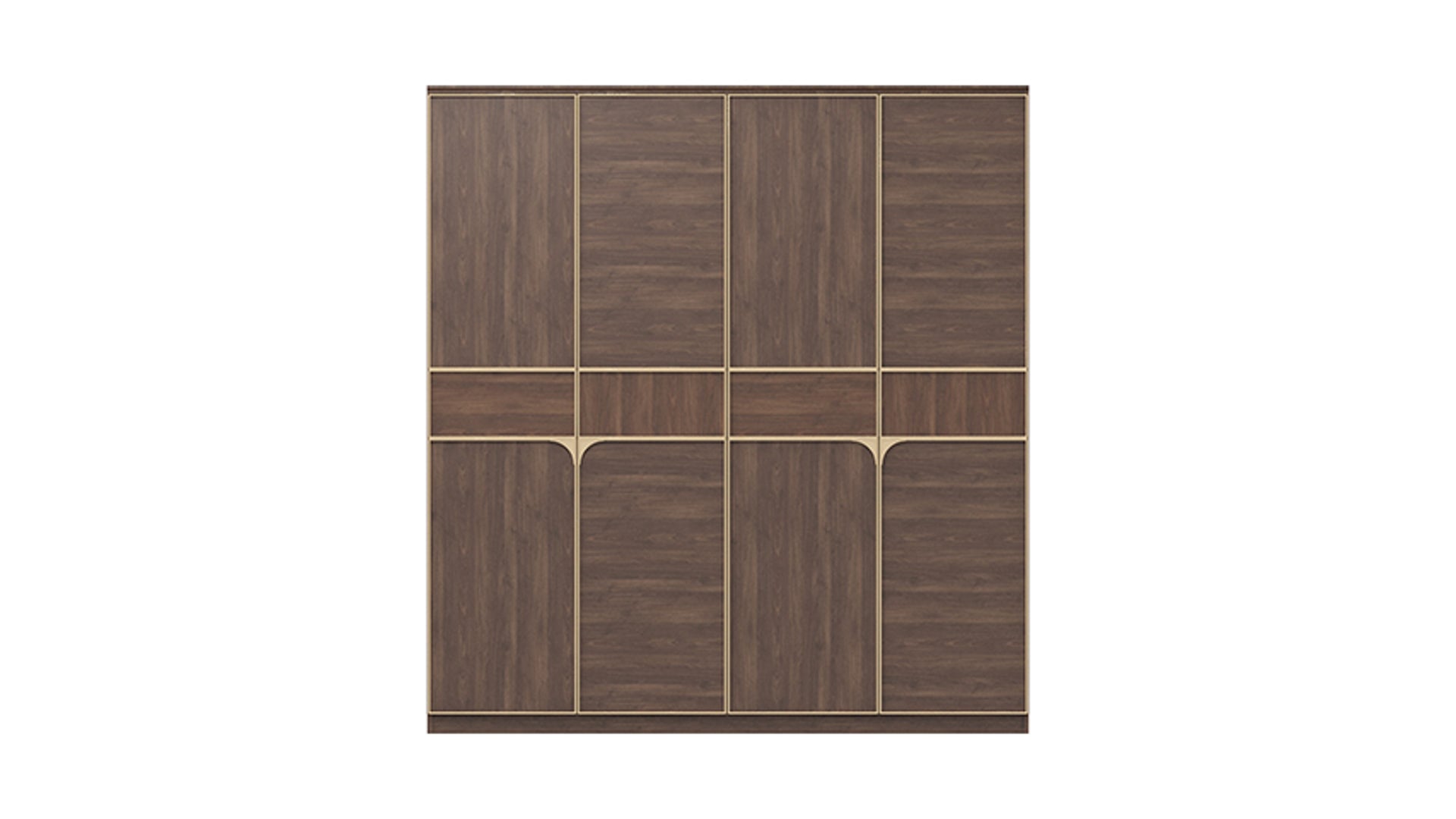 Gold 4 Door Wardrobe