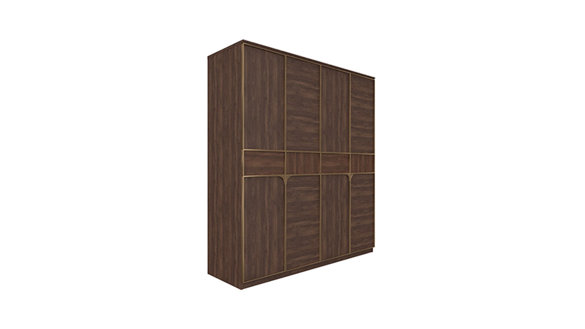 Gold 4 Door Wardrobe