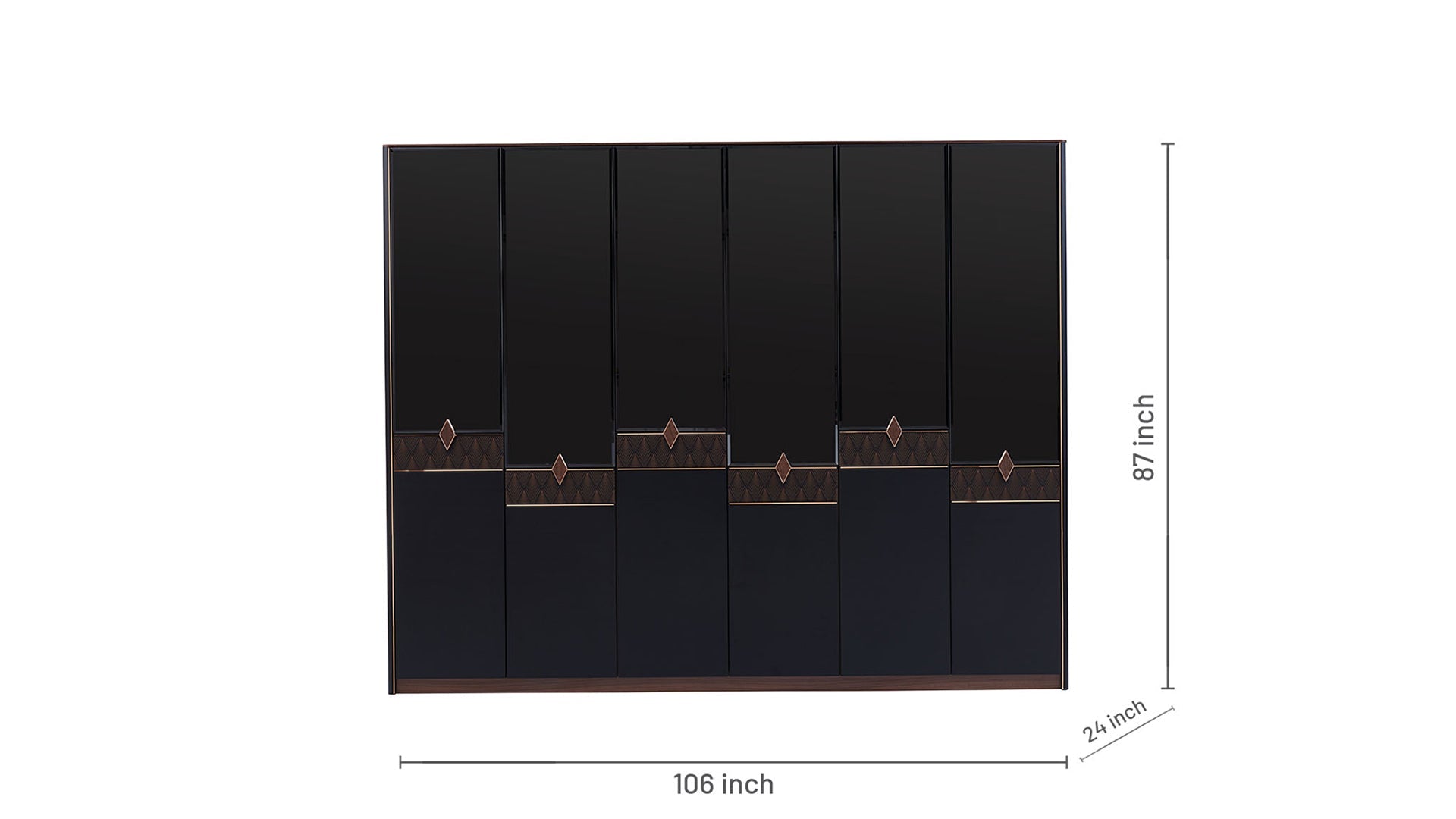Diamond 6 Door Wardrobe