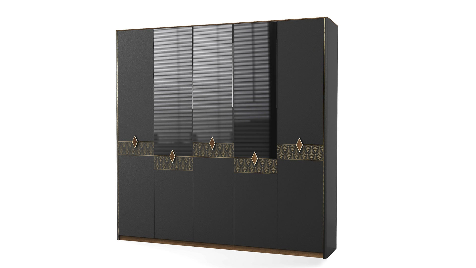 Diamond 5 Door Wardrobe