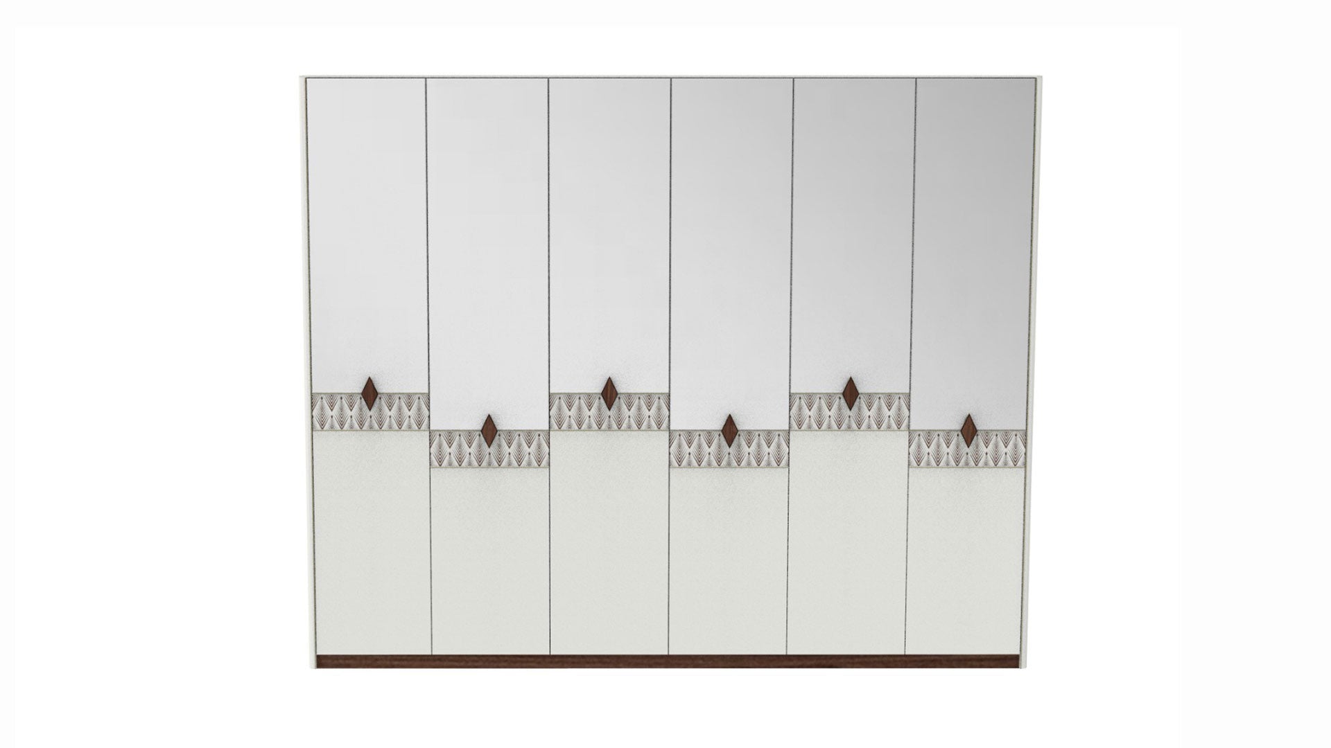 Diamond Pure 6 Doors Wardrobe