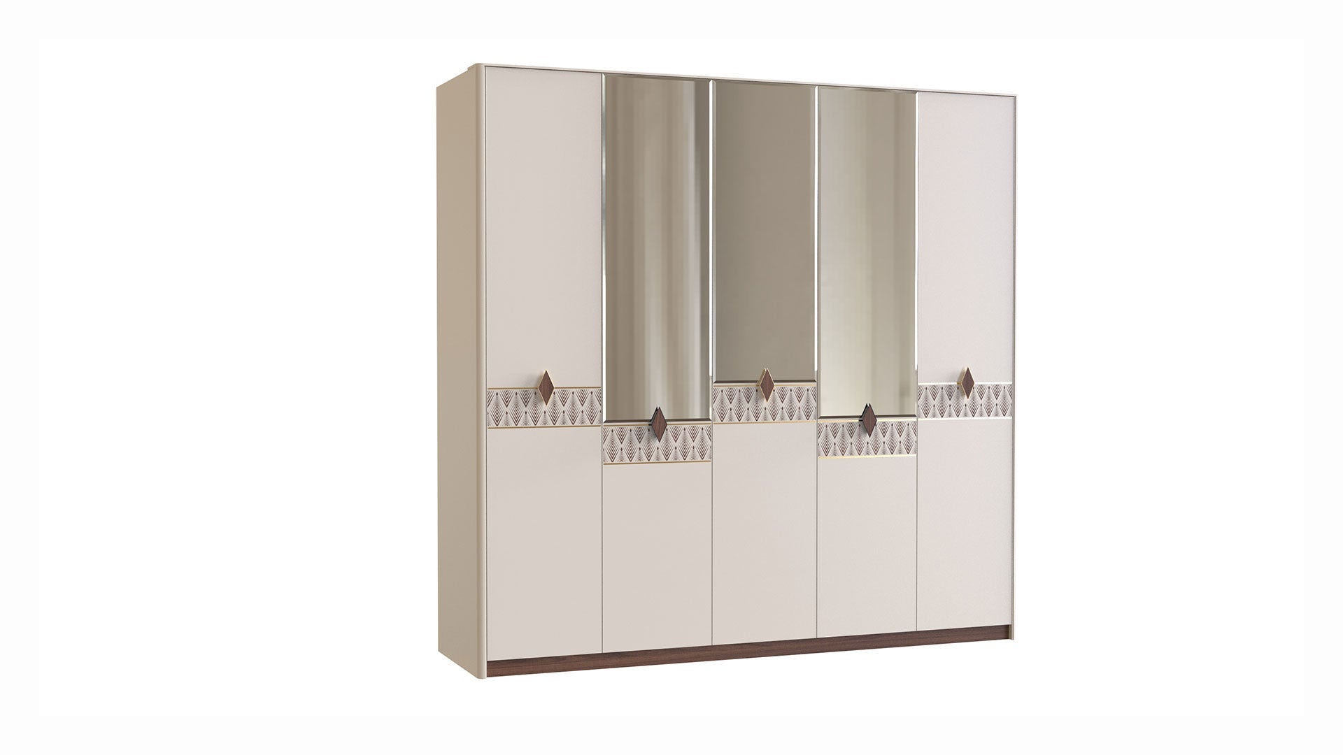 Diamond Pure 5 Doors Wardrobe