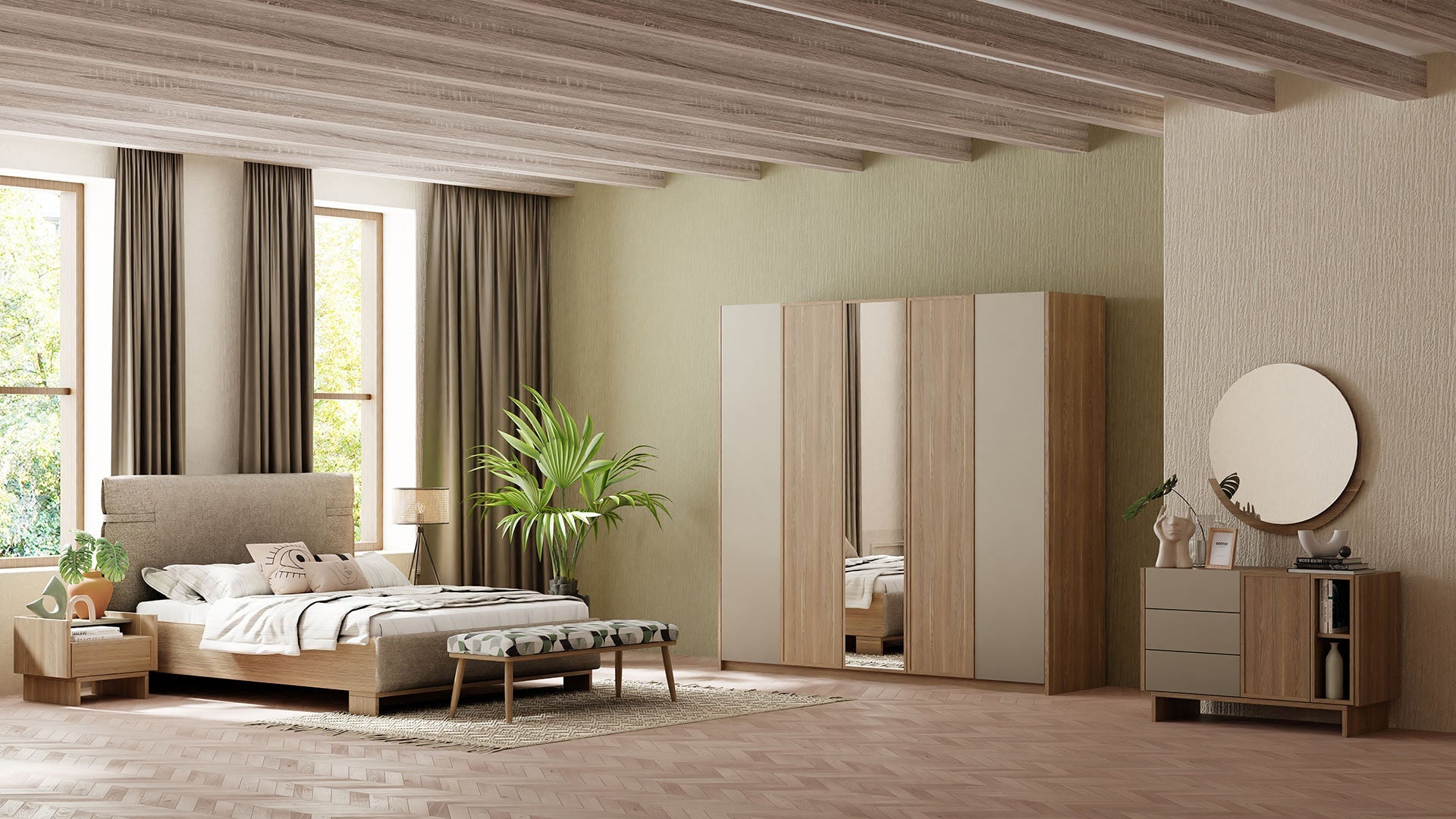 Frame 5 Doors Wardrobe