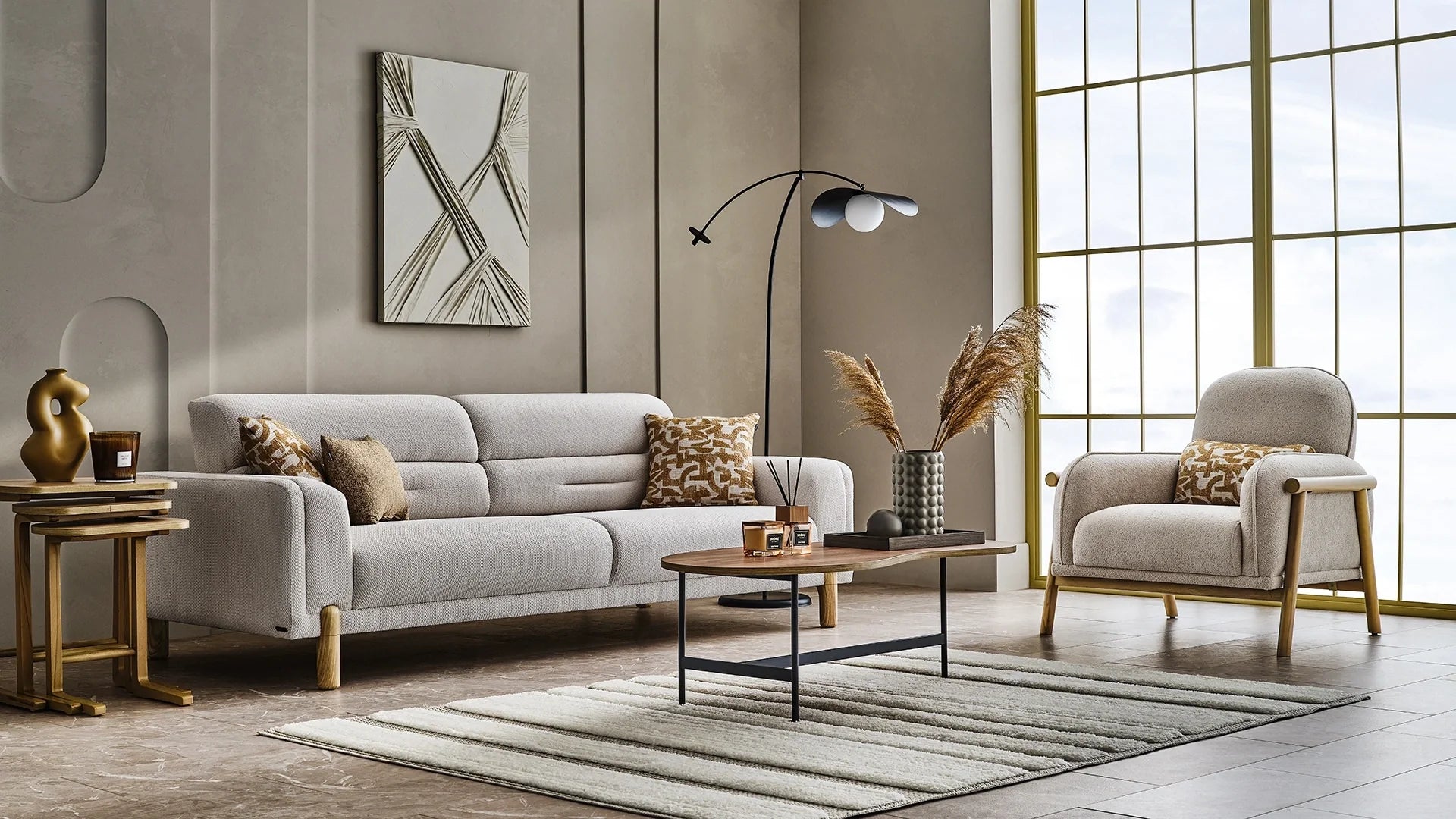Legna Three-seater Sofa Bed