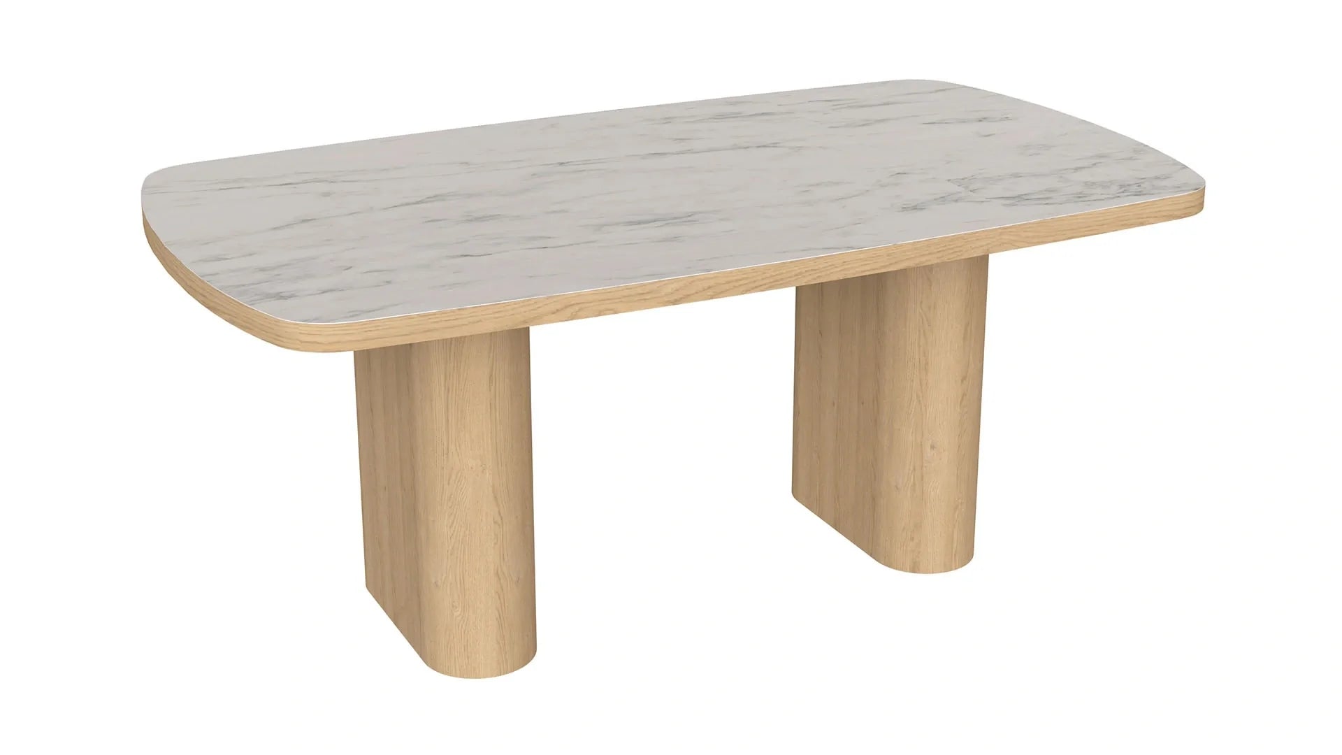 LEGNA Fixed Dining Table - Marble Pattern - 180x100 cm