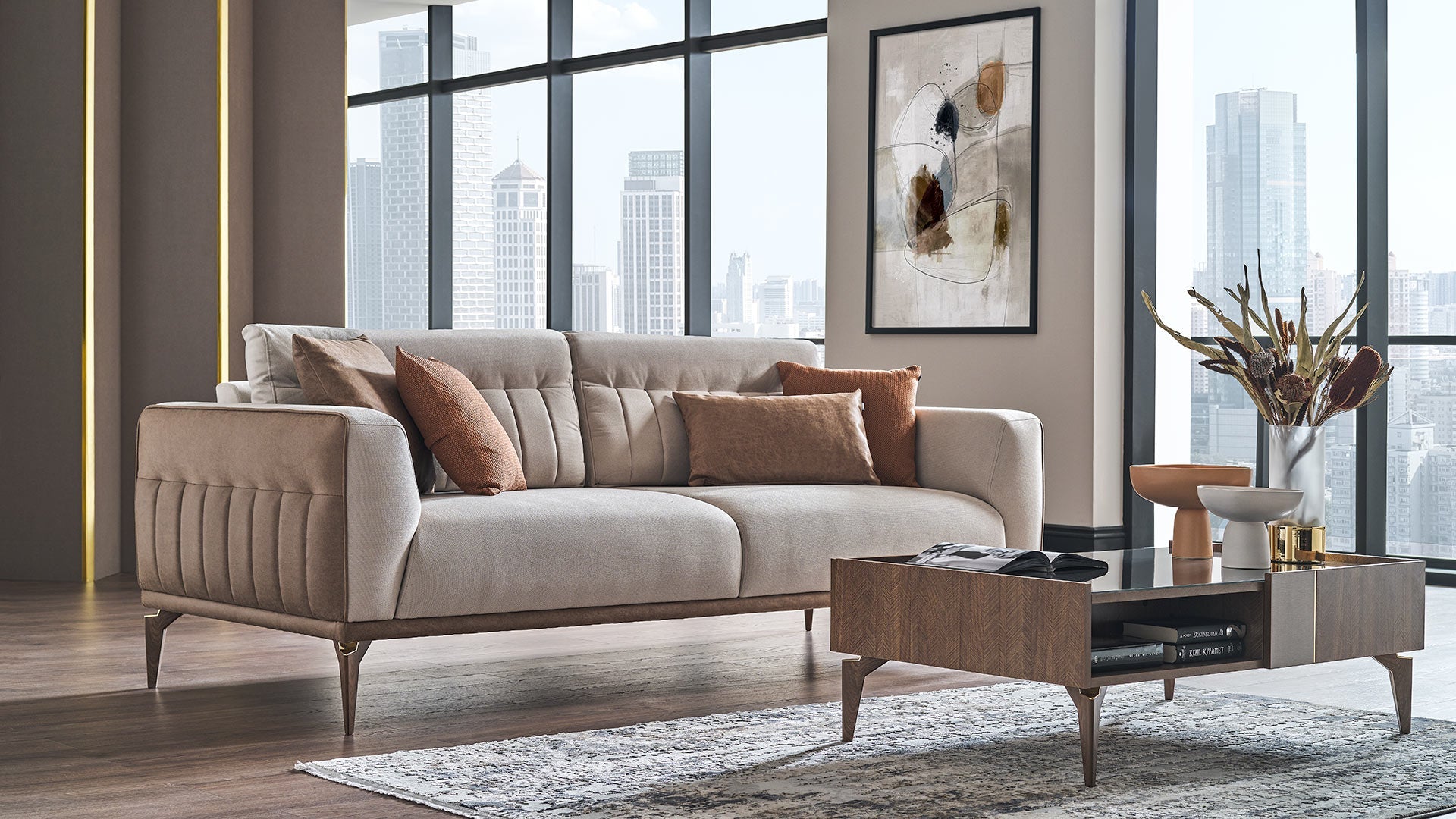 Likya 3 Seater Sofa Bed