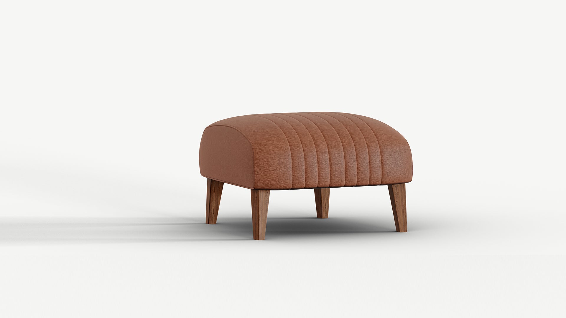 Carbon Armchair Pouf - Fixed Wooden Leg