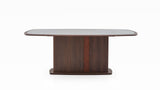 Matilda Fixed Dining Table- Smoked Glass Top