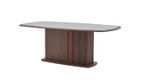 Matilda Fixed Dining Table- Smoked Glass Top