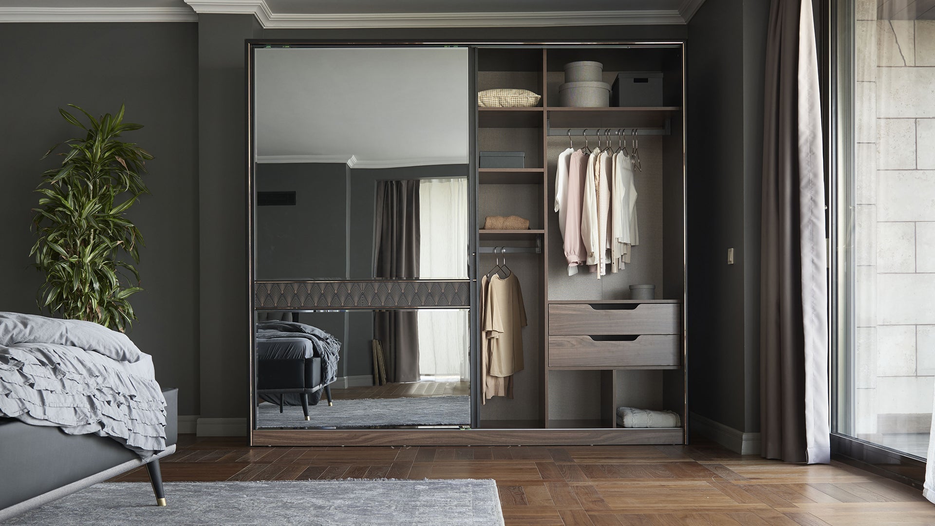 Diamond 2 Sliding Door Wardrobe 240 cm