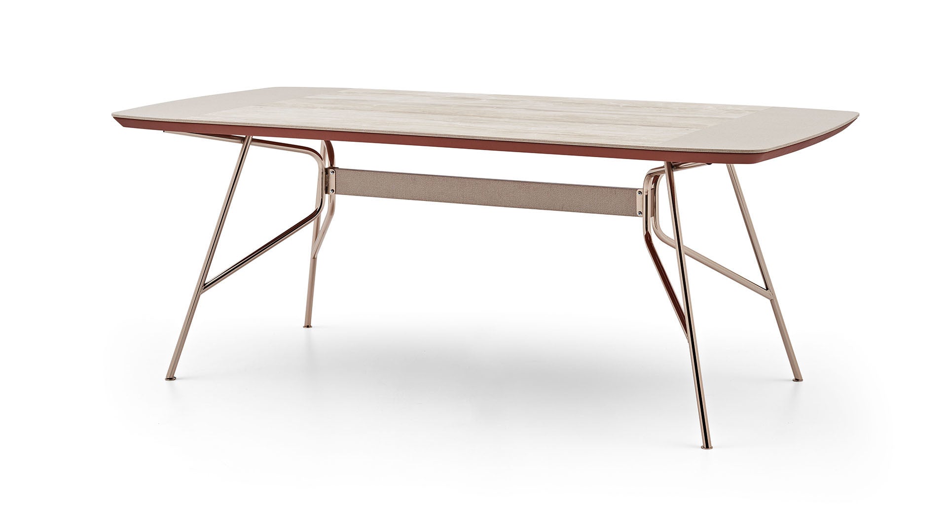 Brita Fixed Dining Table With Metal Foot 100x200 cm