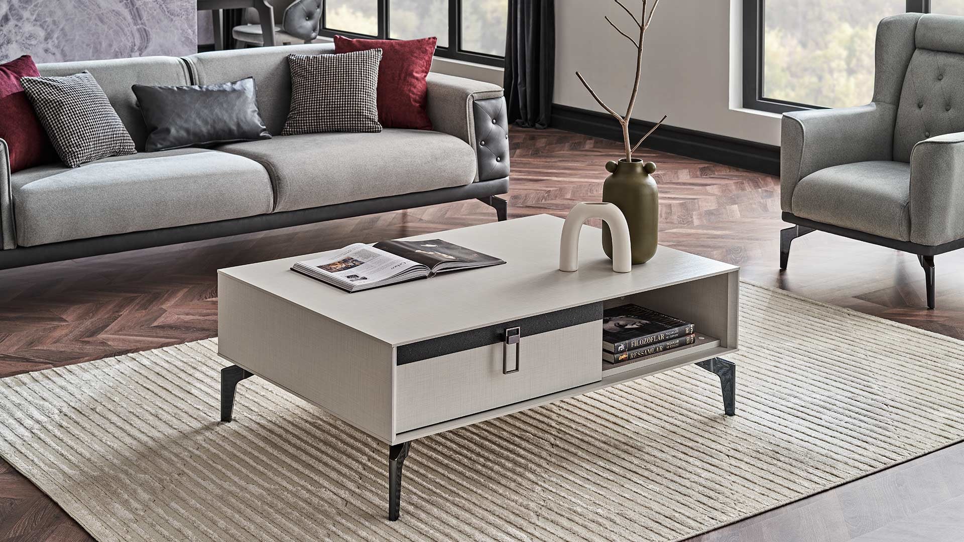 Arora Coffee Table With 2 Drawers