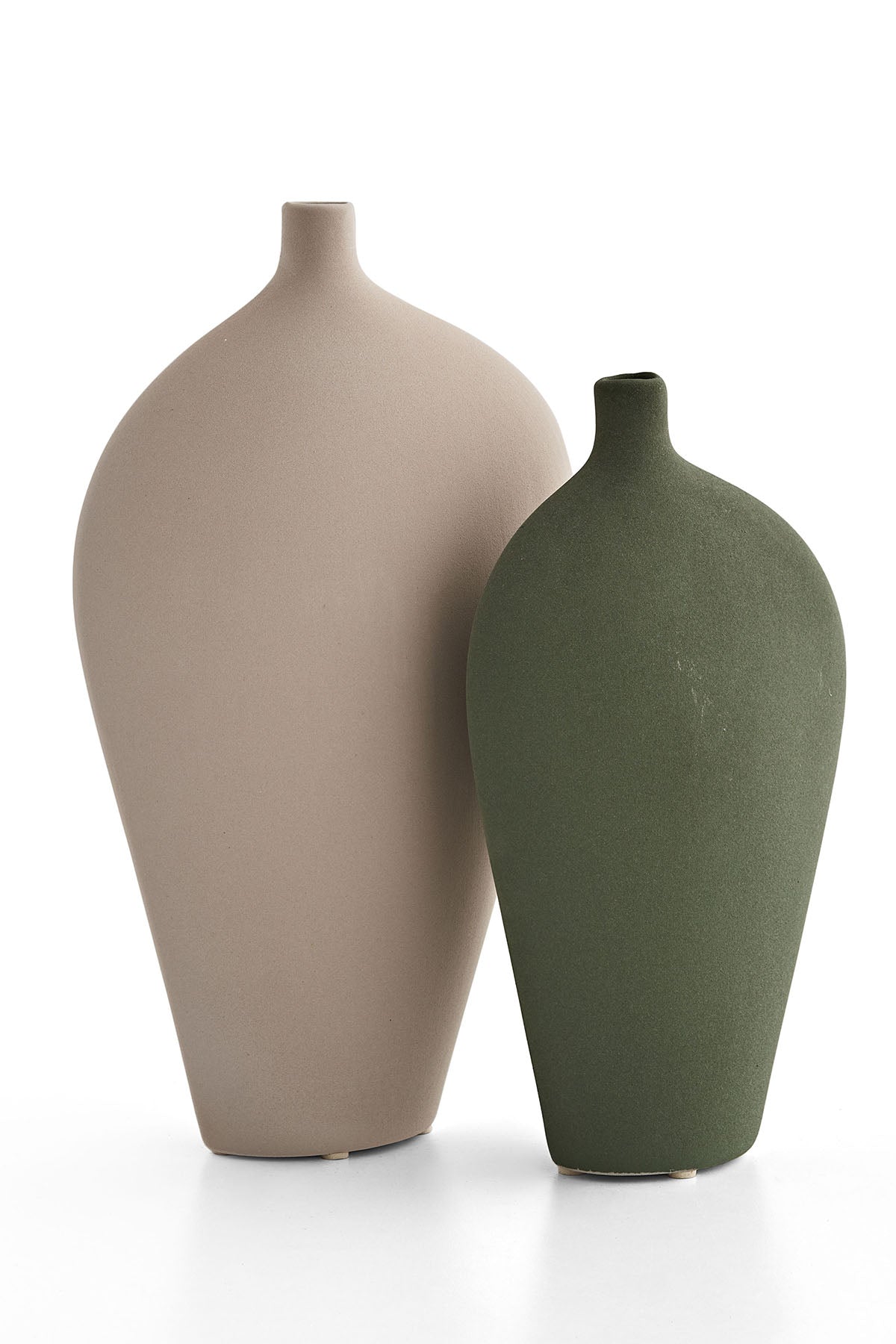 Athena 2 Pieces Green Vase Set