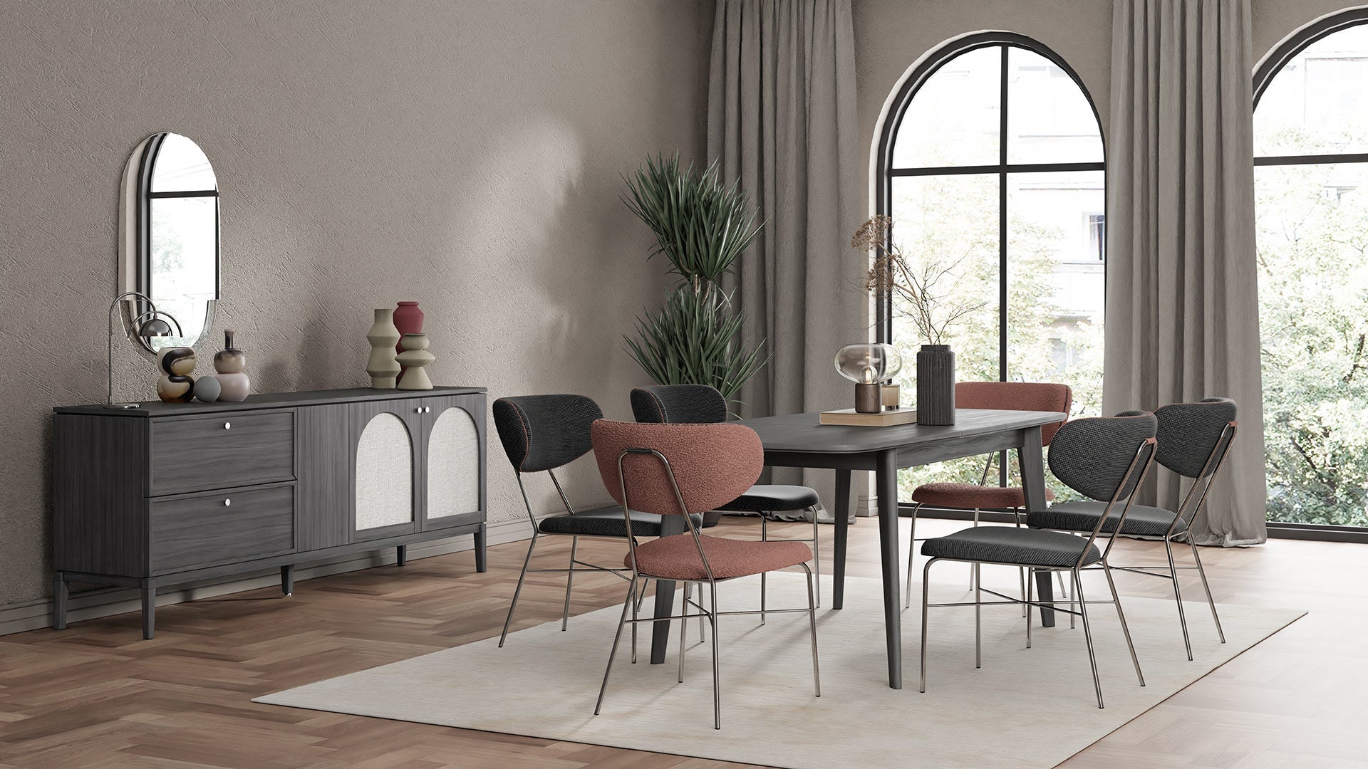 Arch Extendable Dining Table 90x160 cm